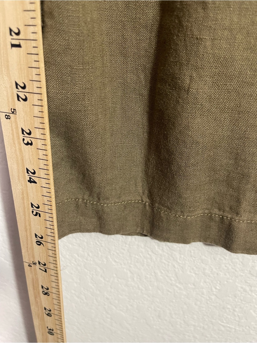 Madewell The Petite Zoe Relaxed Wide Pant in 100% Linen Size 2P in Safari Khaki - Picture 10 of 16